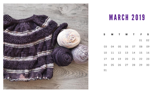 Free Downloadable March 2019 Calendar