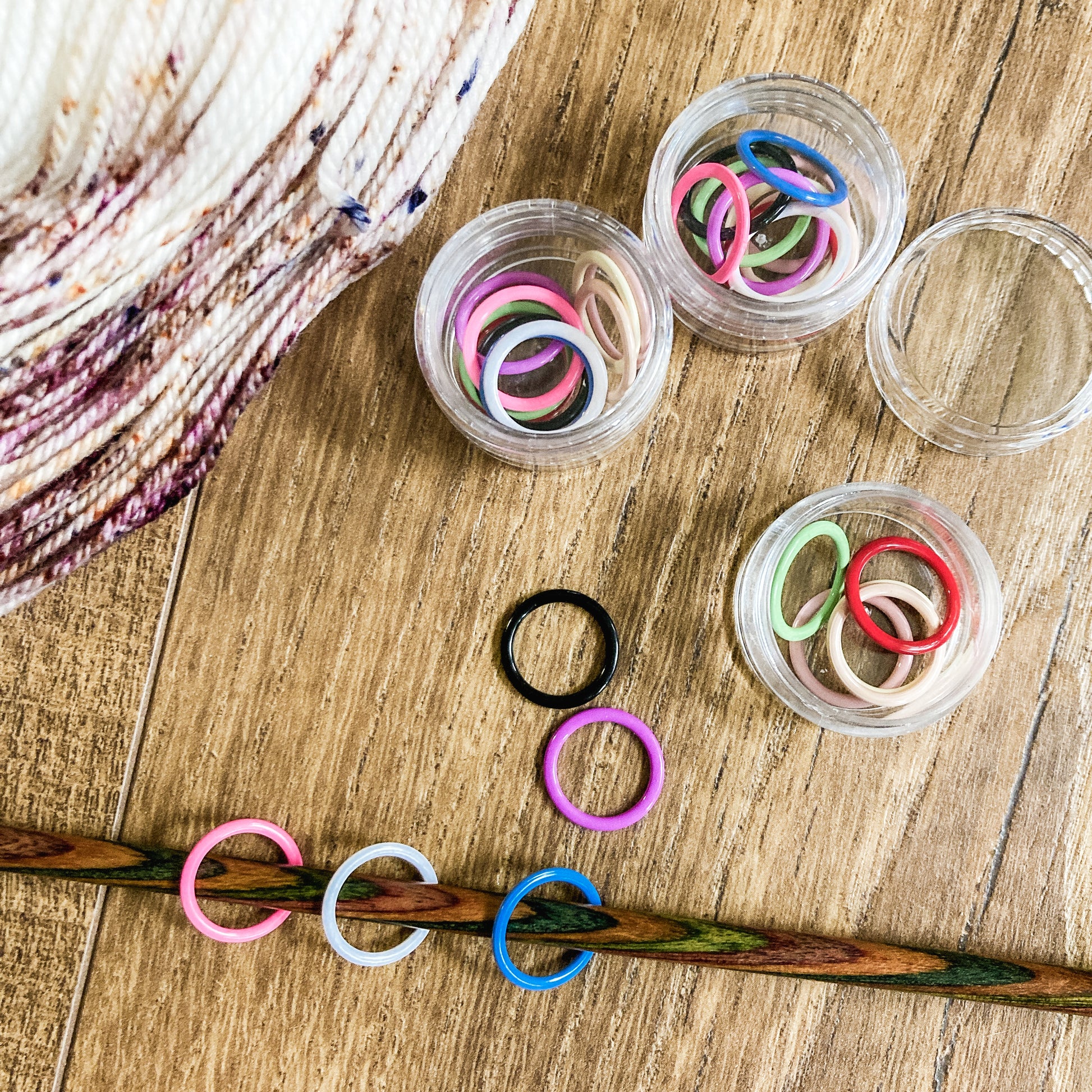 Solid Ring Stitch Markers (12mm) - Red Sock Blue Sock Yarn Co