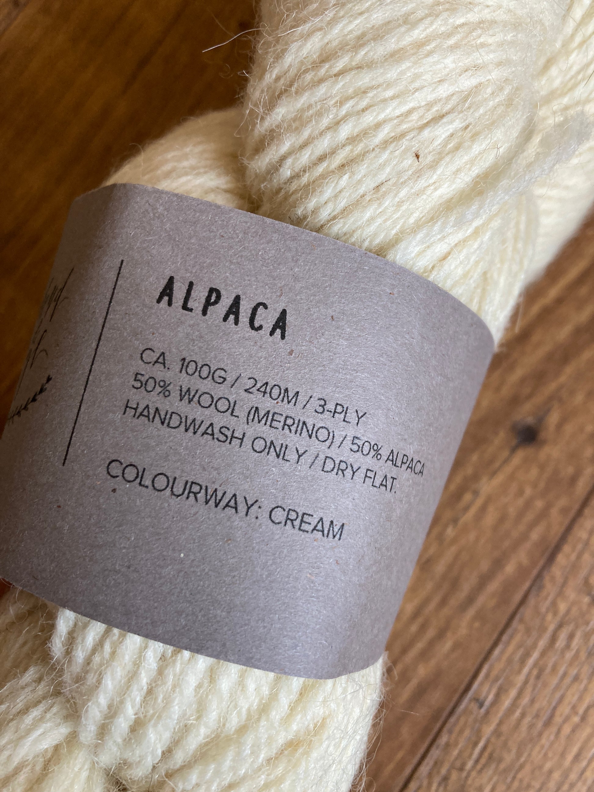 Raincloud and Sage - Alpaca - Cream - Red Sock Blue Sock Yarn Co