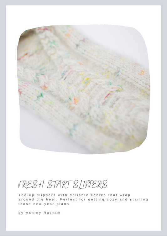 Fresh Start Slippers // PDF Knitting Pattern - Red Sock Blue Sock Yarn Co