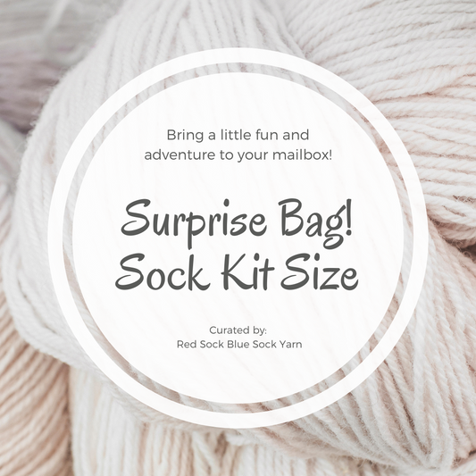 Surprise Bag! - Sock Kit Size - Red Sock Blue Sock Yarn Co